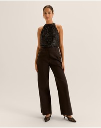 Review - Sasha Sequin Halter Top