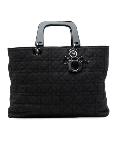 Pre-Loved by Azura Reborn - Pre-Loved Extra Large Denim Cannage Lady Dior