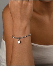 Von Treskow - Stretchy Bracelet with VT Flat Heart