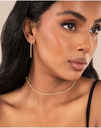 Mestige - Faye Tennis Choker - 18K Gold Plated