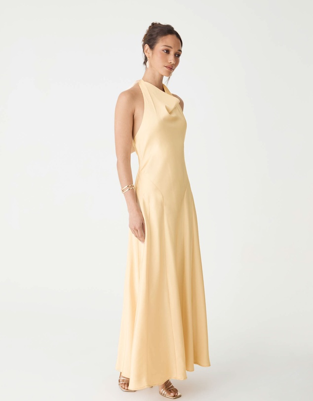 Forcast - Santana Halter Satin Dress