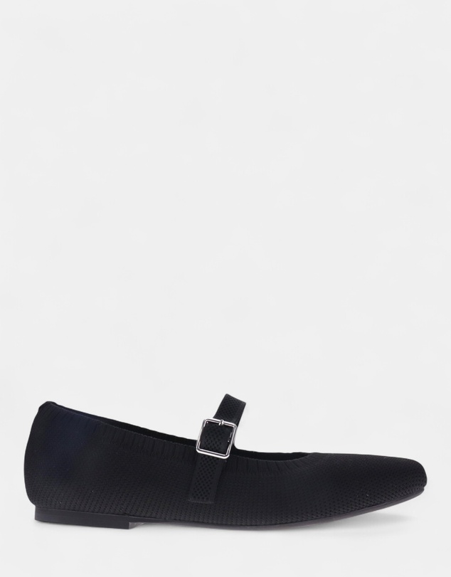 Mia Vita - Violet Mary-Jane Flats - Natural Black