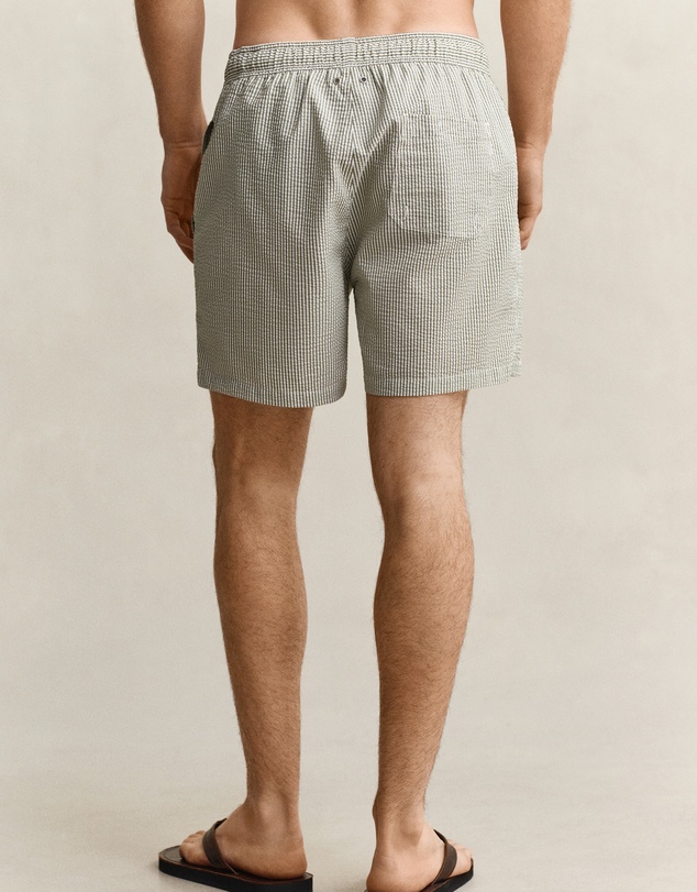 Gant - Striped Seersucker Swim Shorts