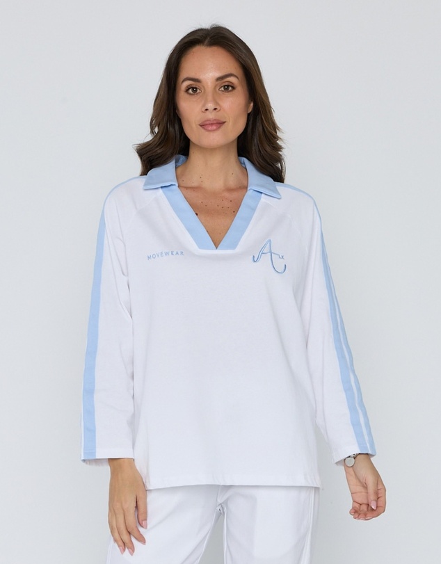 ALEXANDRA - Amour T-Shirt White/Blue