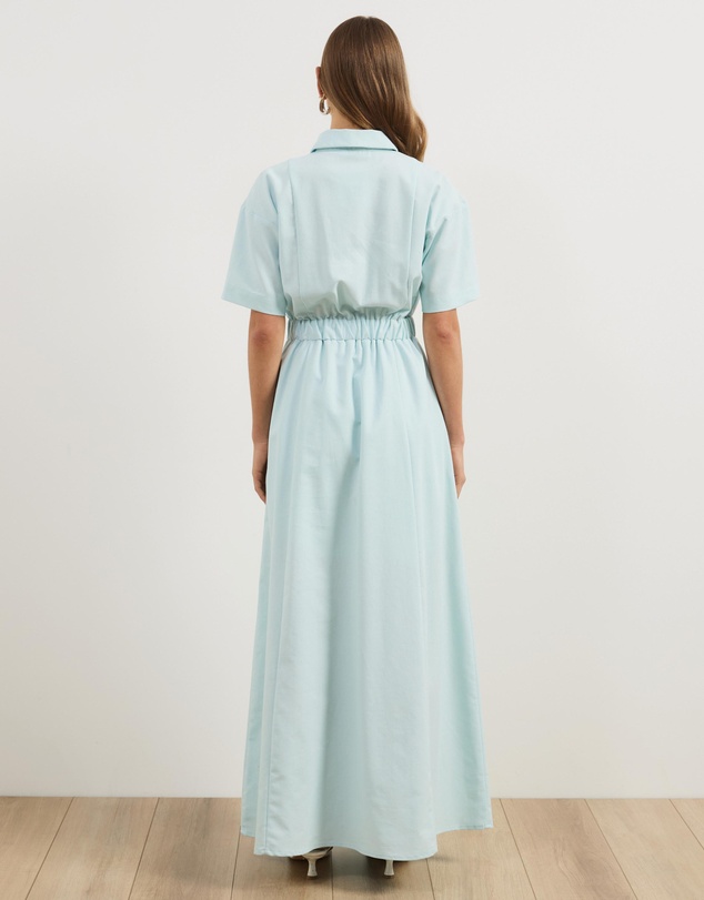Atmos&Here - Belle Short Sleeve Shirt Maxi Dress
