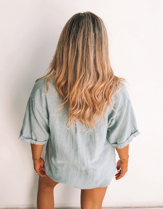 Esther & Co - Fraise Top - Faded Teal