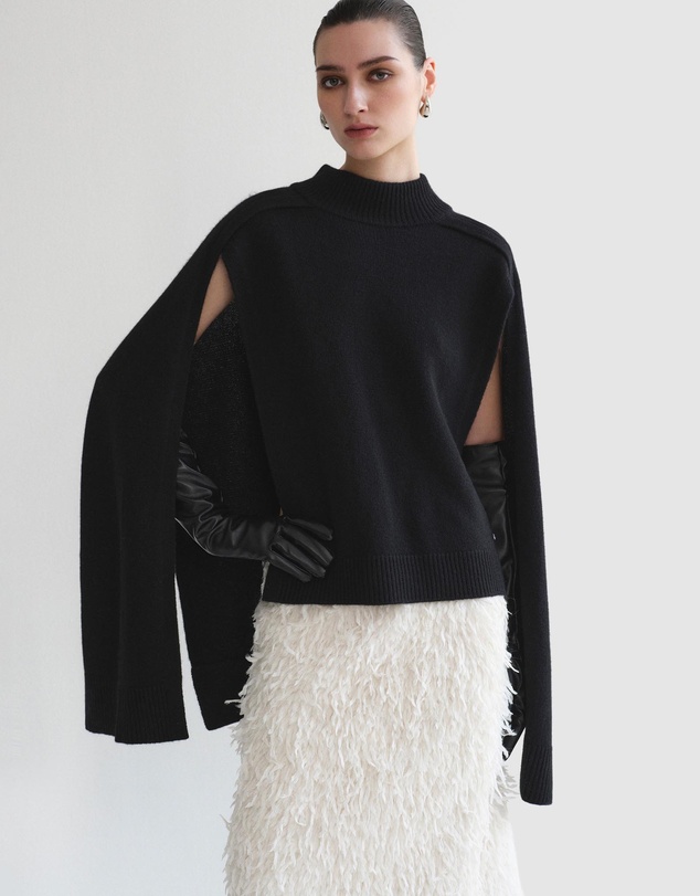Source Unknown - Noa Wool Cape Sweater