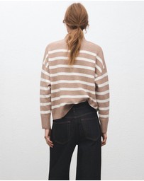 M.N.G - Oversized Striped High-Neck Jumper