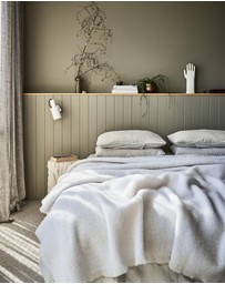 St Albans - Alpaca Throw Blanket Oyster