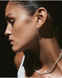 SAINT VALENTINE - Crescendo Oval Hoops - Silver