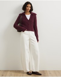 Atmos&Here - Adella V-Neck Polo Cardigan