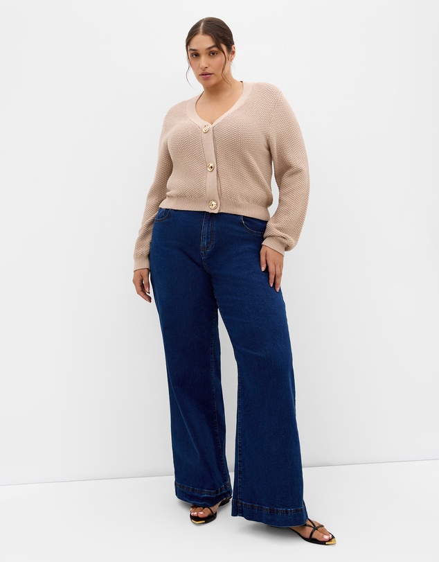 City Chic - Bella Cotton Knit Cardigan