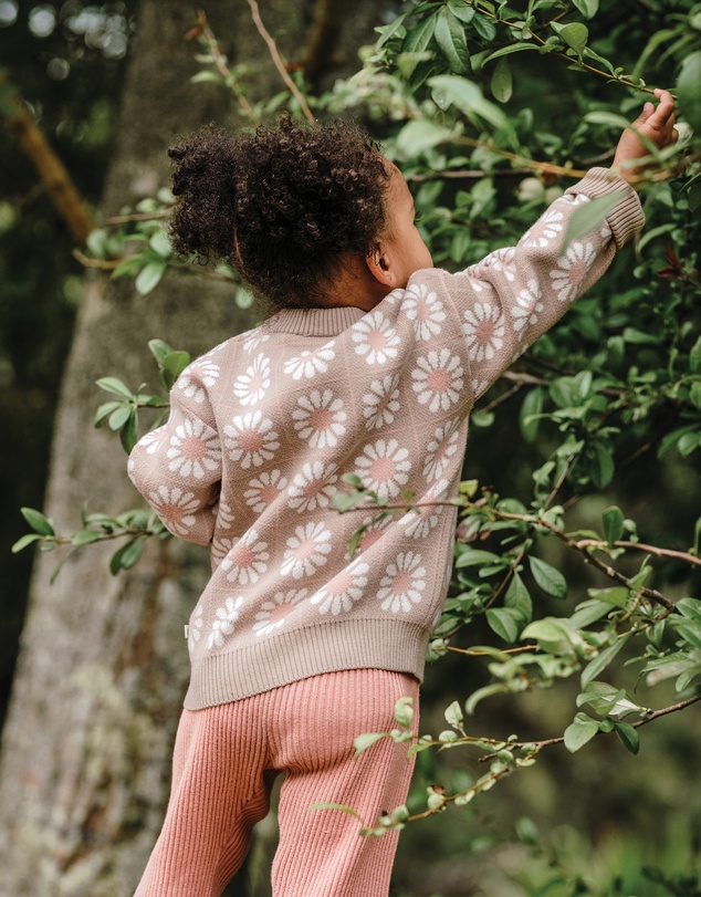 Kynd Baby - Knit Jumper in Grid Floral