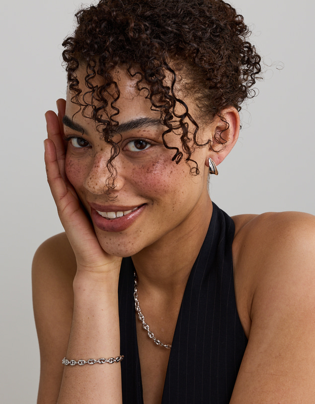 Michael Hill - Organic Shape Stud Earrings in Sterling Silver