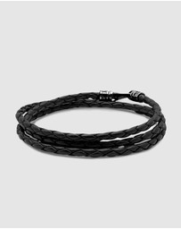 Nialaya Jewellery - Men's Wrap-Around Leather Bracelet