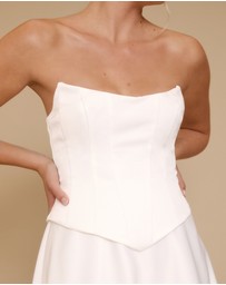 Six Stories - Satin Corset Midi Dress