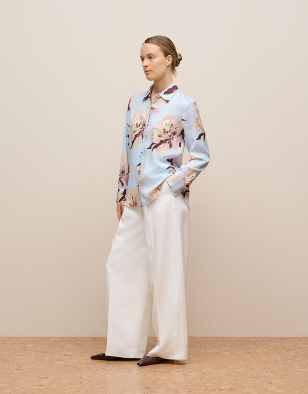 Trenery - Camellia Long Sleeve Shirt in Soft Blue