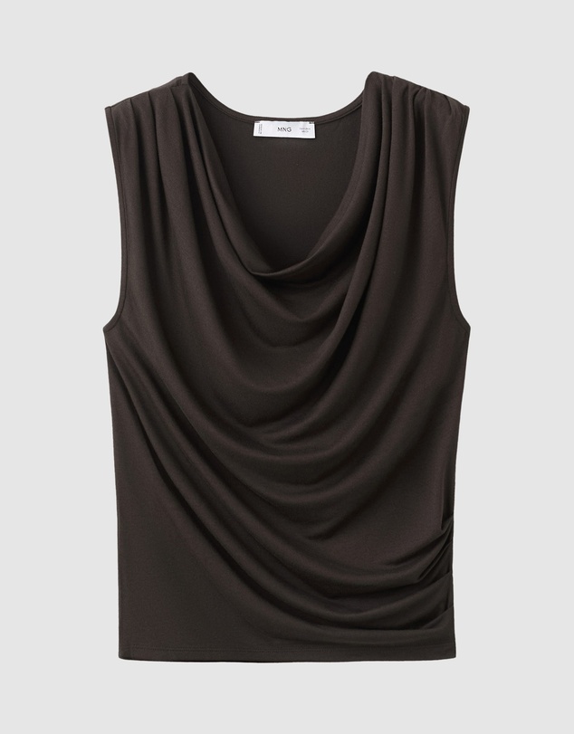 M.N.G - Draped Fitted T-Shirt