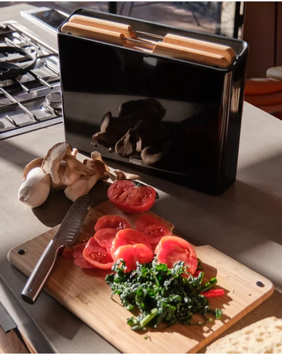 Joseph Joseph - Folio™ Steel 3-Piece Bamboo Chopping Board Set With Black Stainless-Steel Case