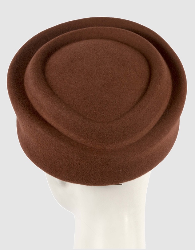 Max Alexander - Felt Coffee Pillbox Hat