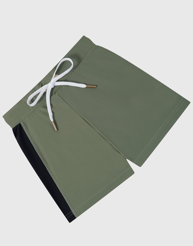 Aqua Blu Kids - Building Blocks Khaki Lycra Swim Shorts - Teens