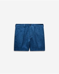 Calibre - Washed Linen Shorts Indigo