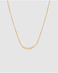 Elli Jewelry - Necklace Women White Lab Grown Diamond 925 Sterling Silver Gold Plated