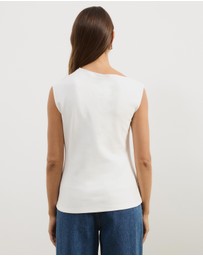 Atmos&Here - Amaris High Neckline Ponte Structured Top