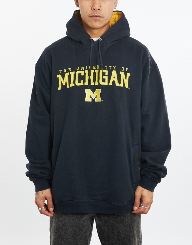 Vintage by The Real Deal - Pre Loved - Vintage University of Michigan Hooded Sweatshirt