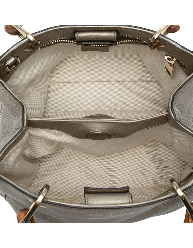 Pre-Loved by Azura Reborn - Pre-Loved Small Calfskin Bamboo Shopper Satchel