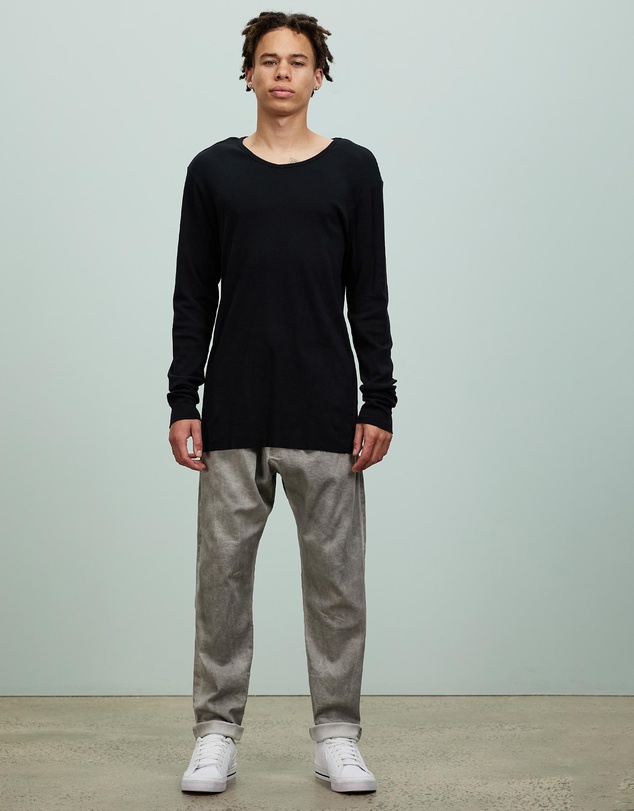 Surrounded By Ghosts - The Gypsum Slim Rib Knit Long Sleeve T-Shirt