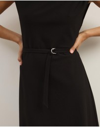 Atmos&Here - Luna Slash Neck Midi Ponte Dress