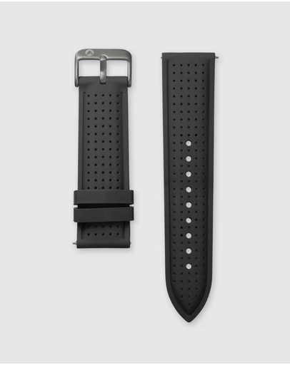 Maxum - Raglan Band Black Silicone Strap Gunmetal Buckle