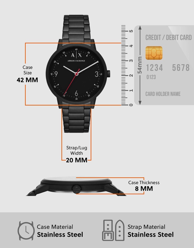 Armani Exchange - Black Analogue Watch