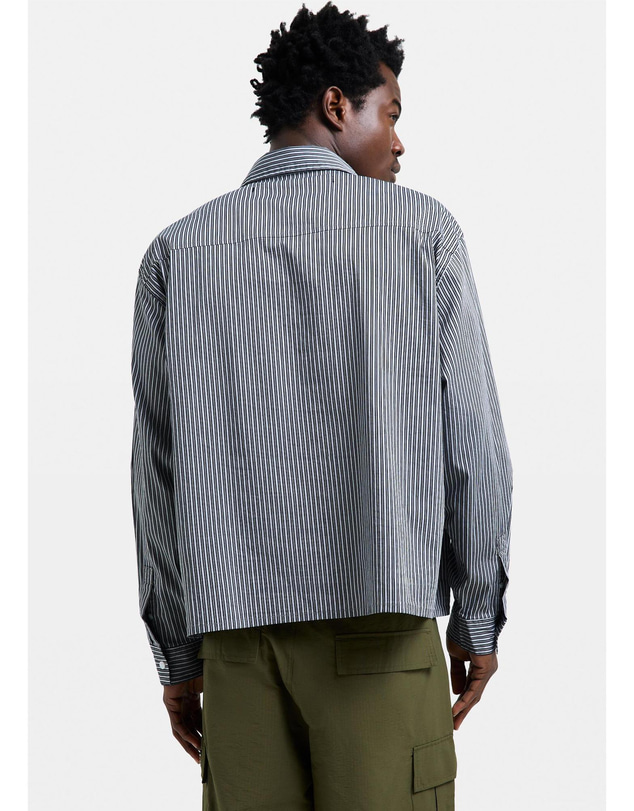 Black Noise White Rain - Miami Striped Long Sleeve Shirt