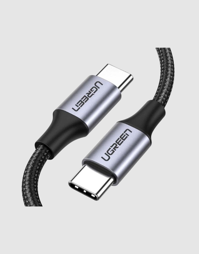 Ugreen - UGREEN USB-C 2.0 Male to USB-C 2.0 Male Cable 1m 60W Fast Charging 480 Mbps Data Transfer Braided