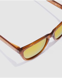 Hawkers Co - Polarized Brown Black One Raw Sunglasses for Men and Women UV400