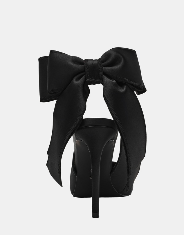Steve Madden - Teacup Black Satin Heels