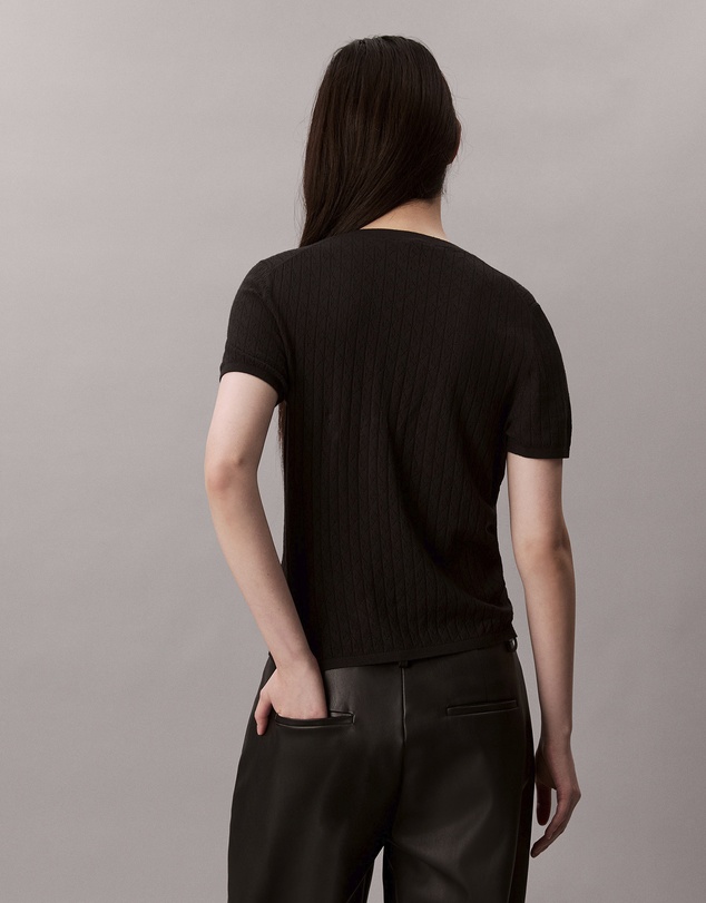 Calvin Klein - Pointelle Cap Sleeve Baby Tee