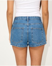 Dazie - Fragola Low Rise Denim Shorts