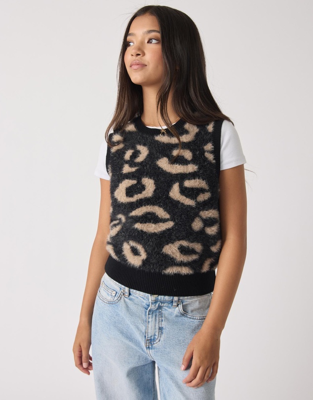 Decjuba Kids - Lucy Fluffy Crop Vest - Kids-Teens