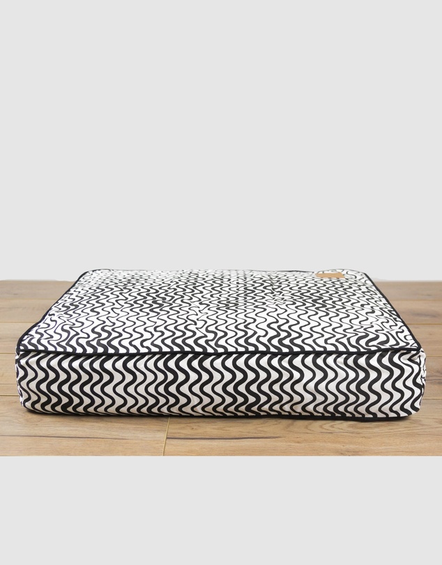 Mog & Bone - Classic Cushion Dog Bed - Black Wave