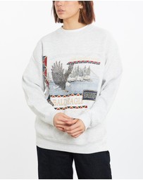 Vintage by The Real Deal - Pre Loved - 90s Alaska Bald Eagle Wildlife Sweatshirt