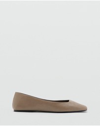 M.N.G - Leather Ballet Flats