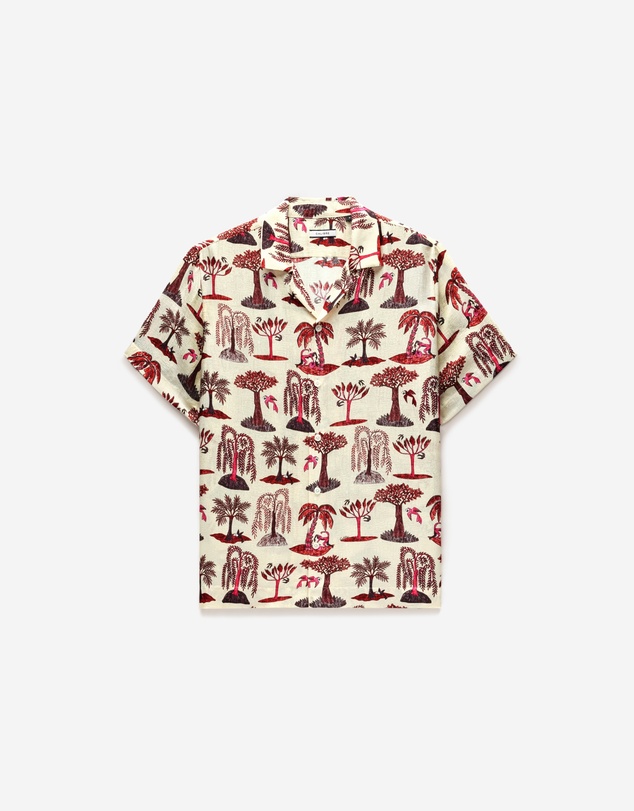 Calibre - Island Print Short Sleeve Shirt Pink