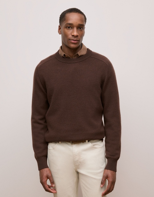 Trenery - Cashmere Crew Pullover in Espresso