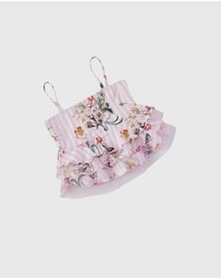 Aqua Blu Kids - Flutter Tiered Frill Tankini Set - Babies