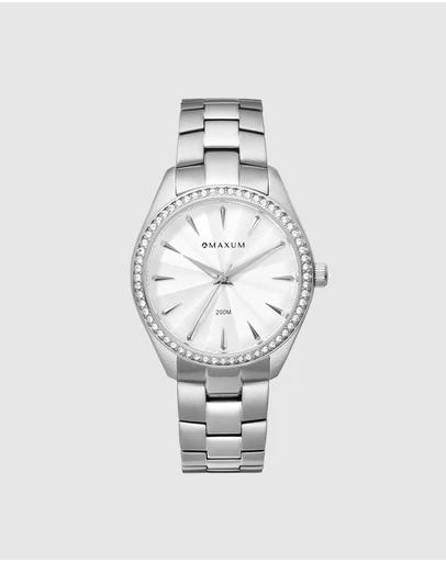 Maxum - Sydney - White Dial & Silver Tone Case & Bracelet