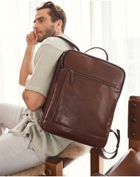 Pierre Cardin - Pierre Cardin Leather Business/Laptop Backpack