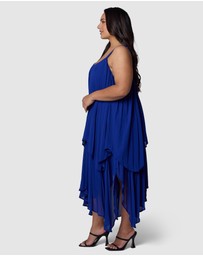 Pink Dusk by Curve Project - Sinful Heart Pleated Maxi Dress